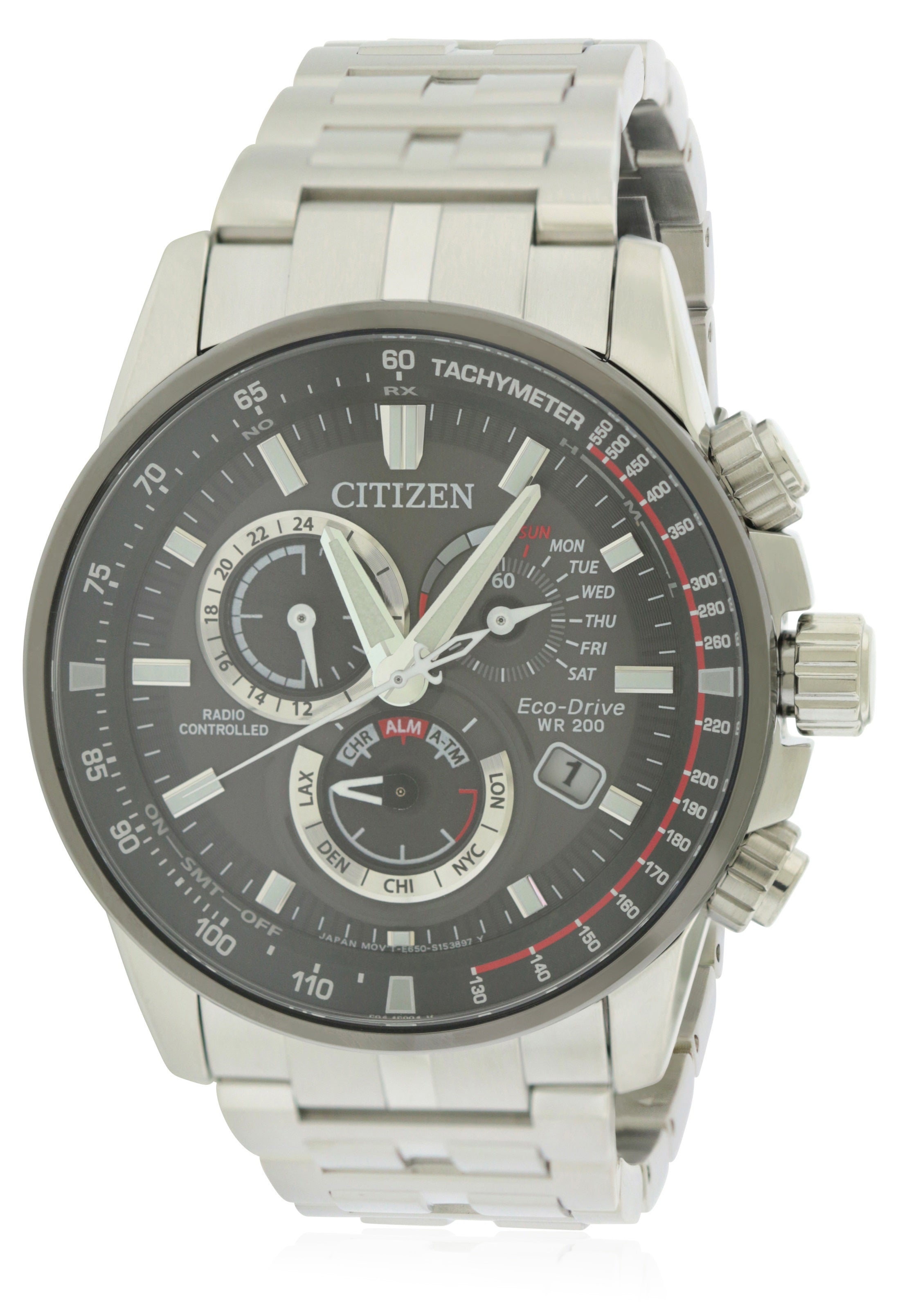 Citizen Eco-Drive Stainless Steel Chronograph Mens Watch