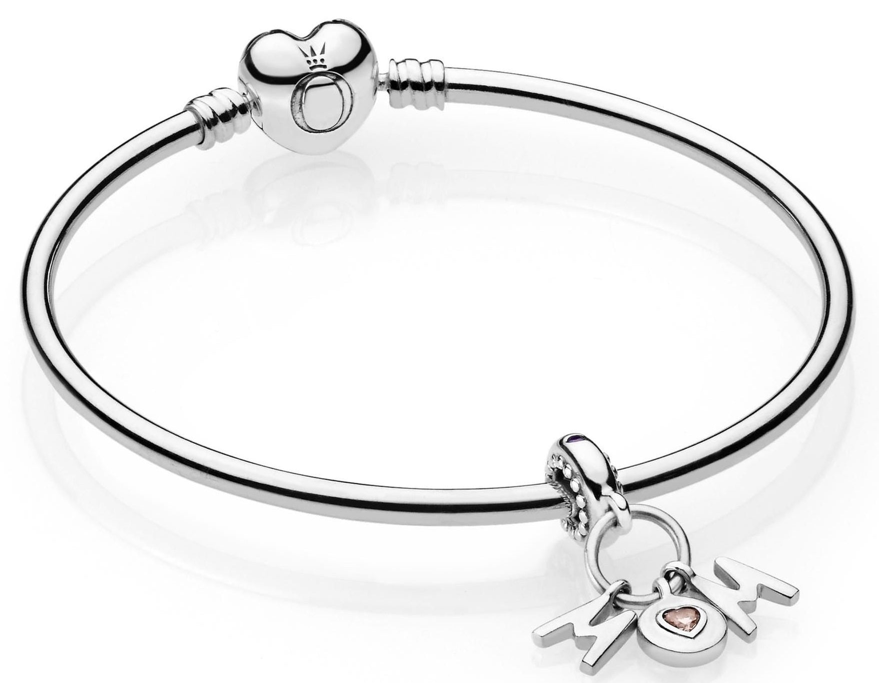 PANDORA Perfect Mom Bangle Gift Set - Pink & Liliac Crystals -