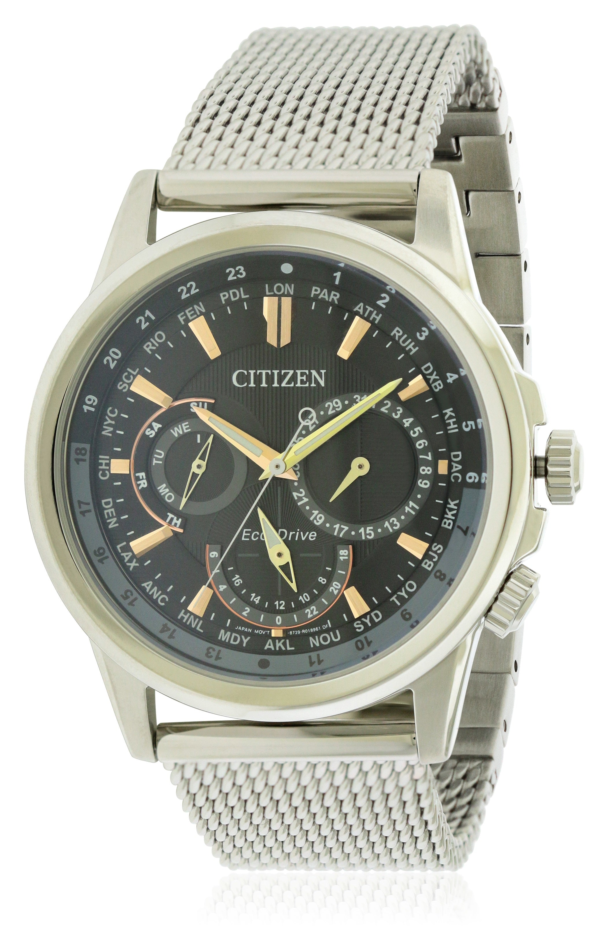 Citizen Eco-Drive Calendrier World Time Mens Watch