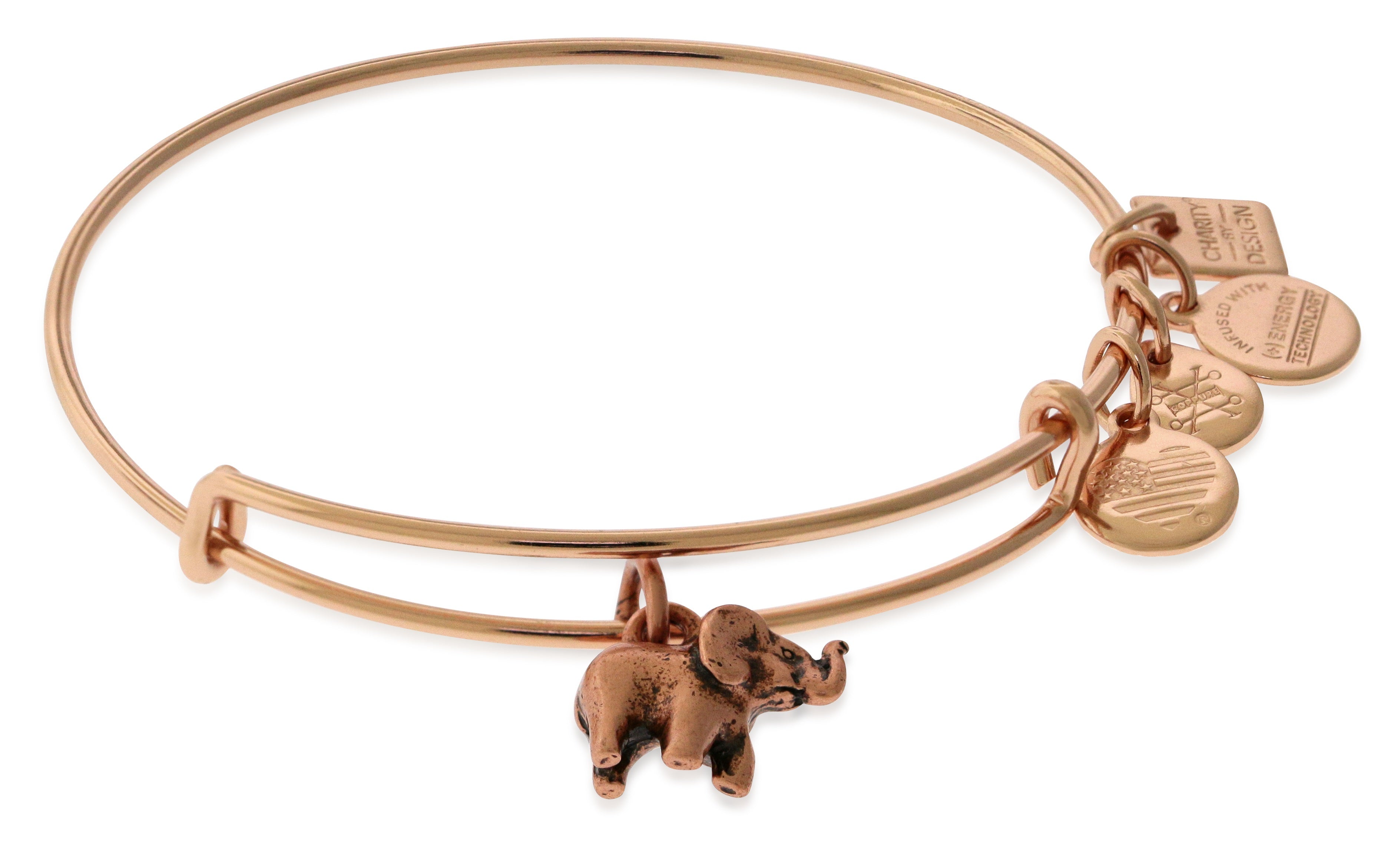 Alex And Ani Charity By Design - Elephant II ROG (Charm) - SR (EWB)