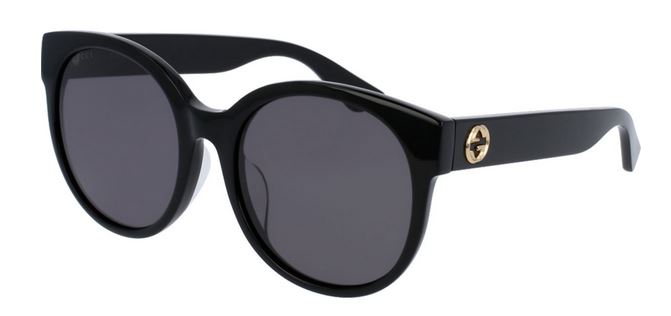 Gucci Black Round Ladies Sunglasses -