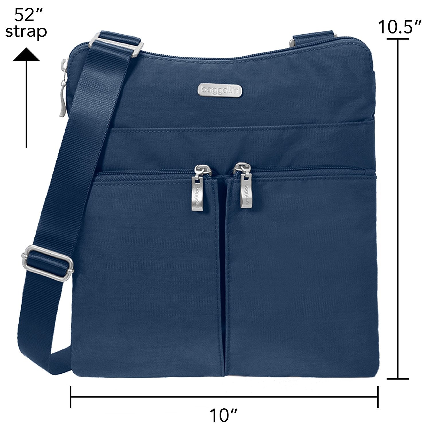 Baggallini Horizon Lightweight Crossbody Bag - Multi-Pocketed - Travel Purse -