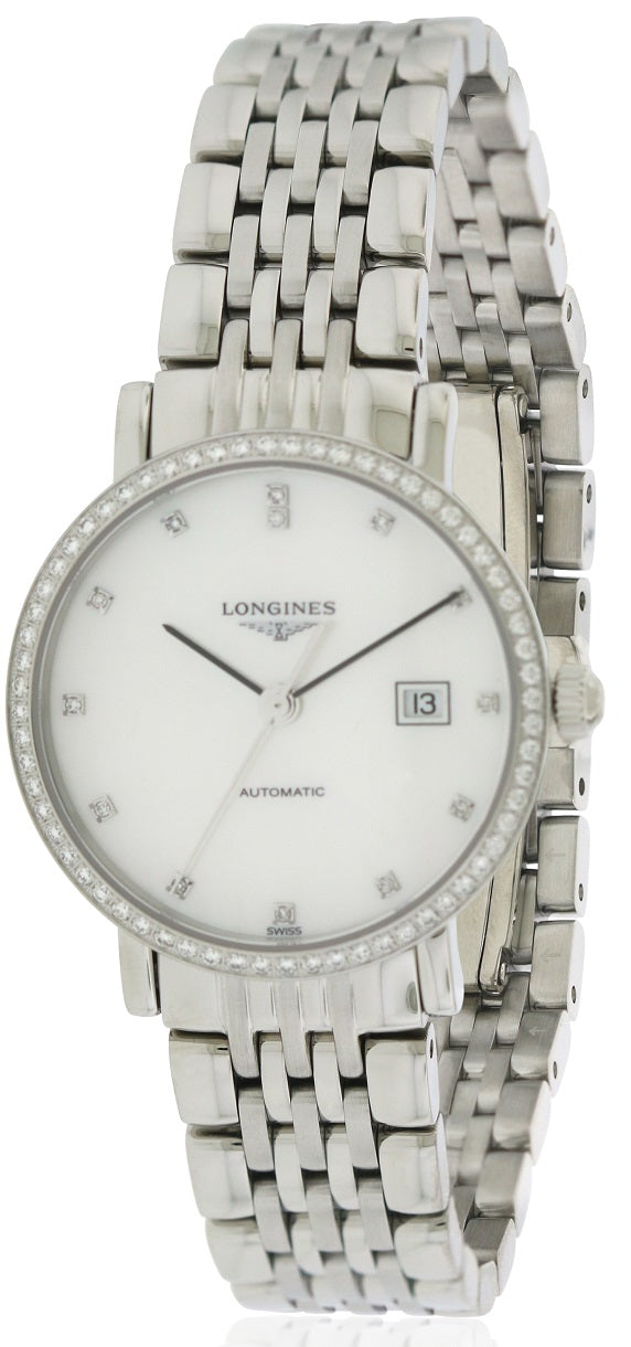 Longines Elegant Collection Stainless Steel Automatic Ladies Watch