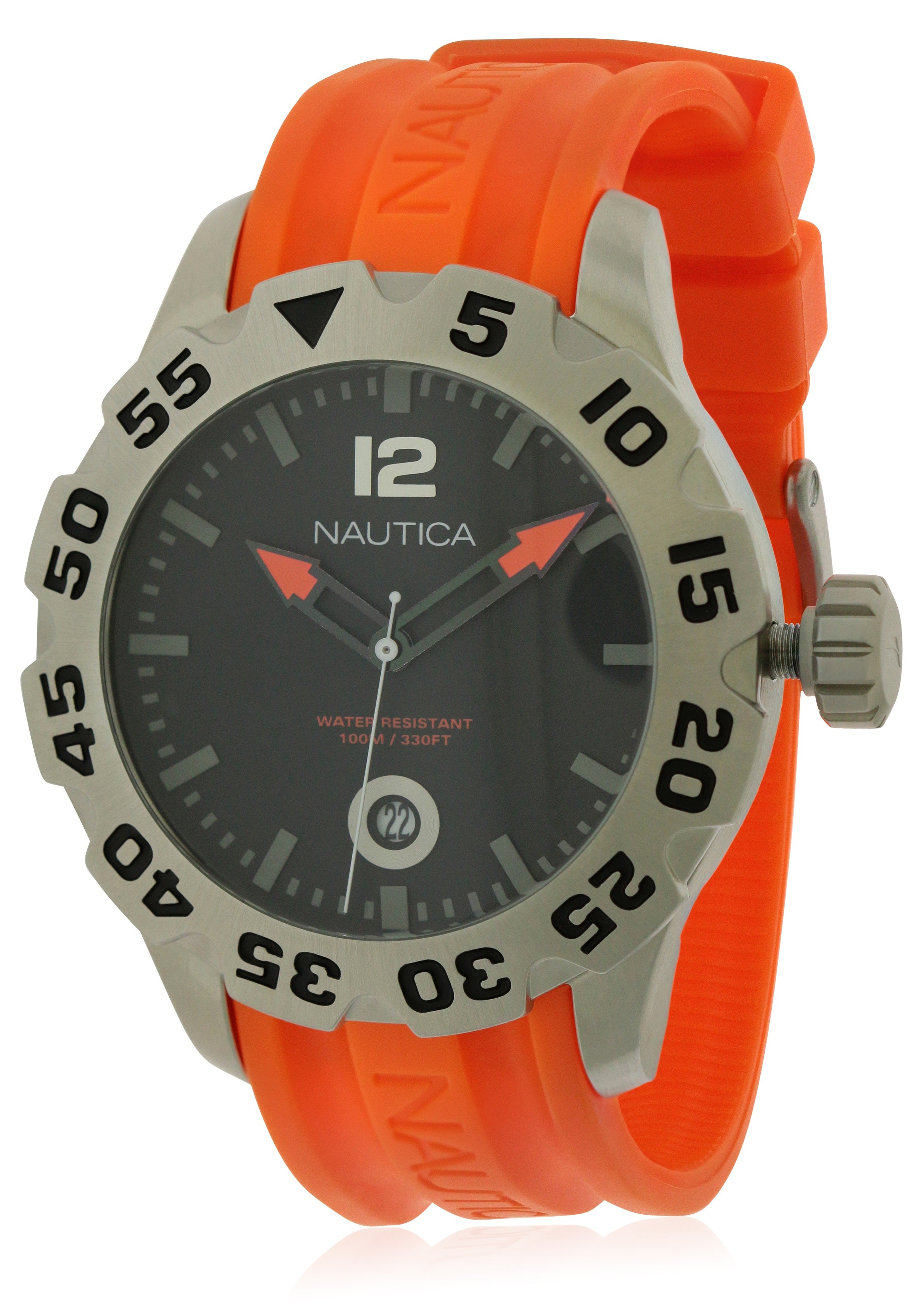 Nautica BFD 100 Orange and   Black Mens Watch