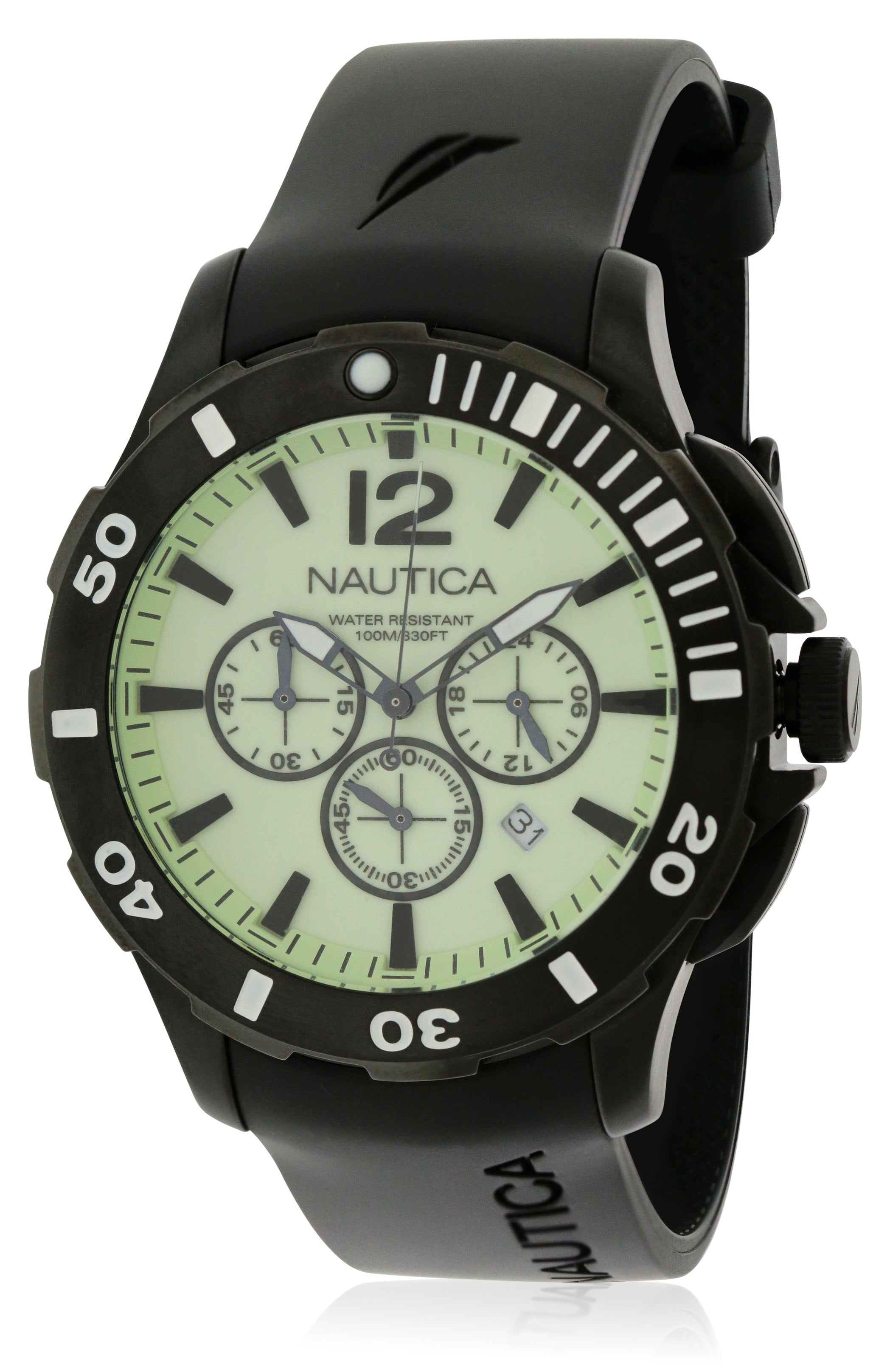 Nautica BFD 101 Black Resin   Mens Watch