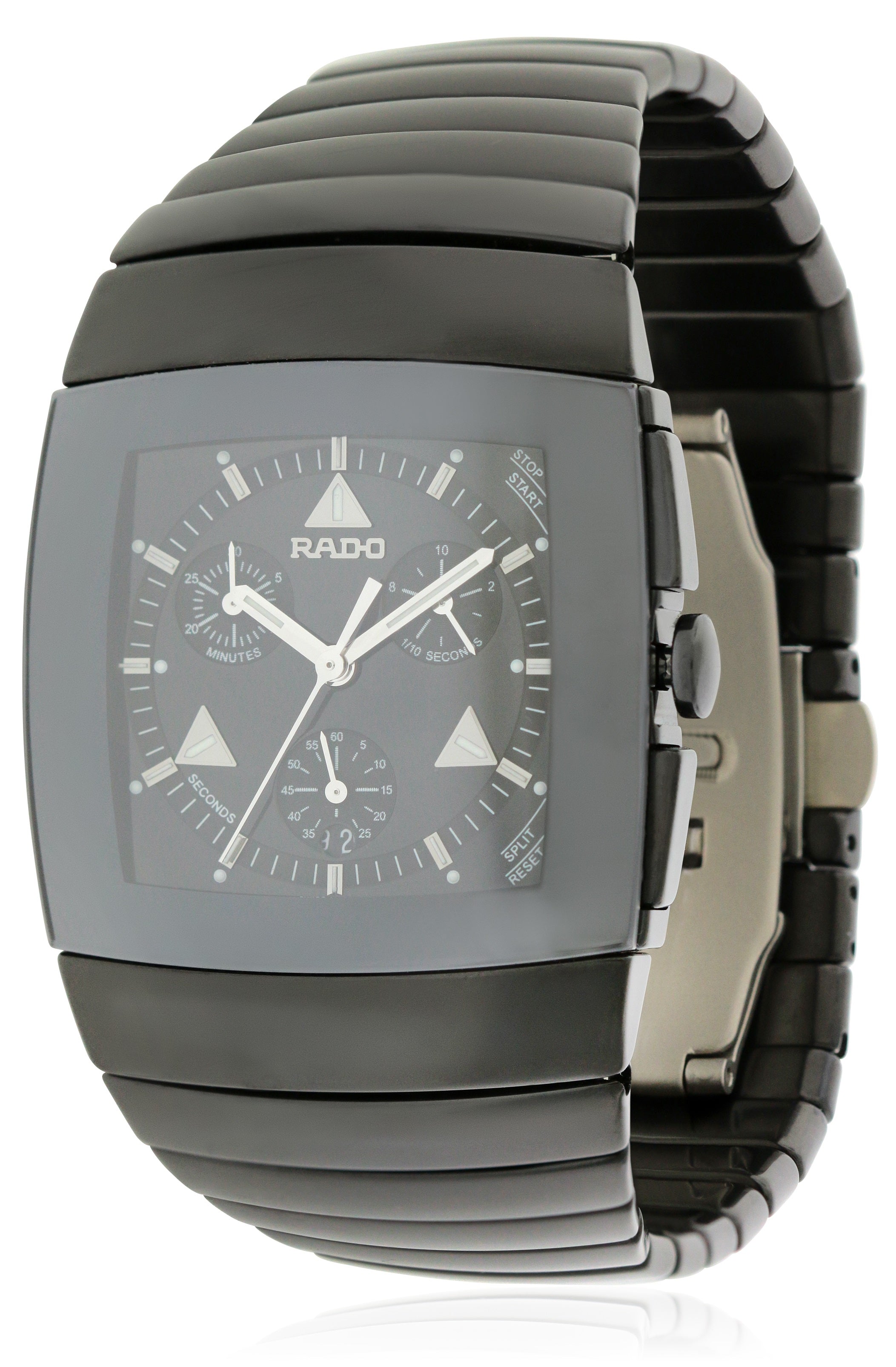 Rado Sintra Black Ceramic Chronograph Mens Watch