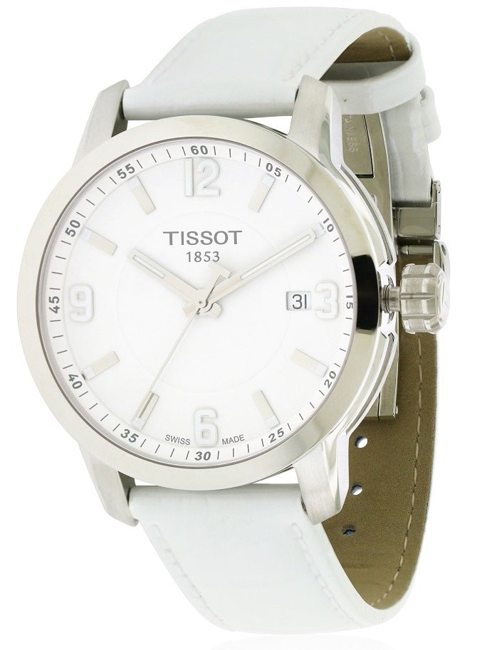 Tissot PRC 200 White Leather Mens Watch