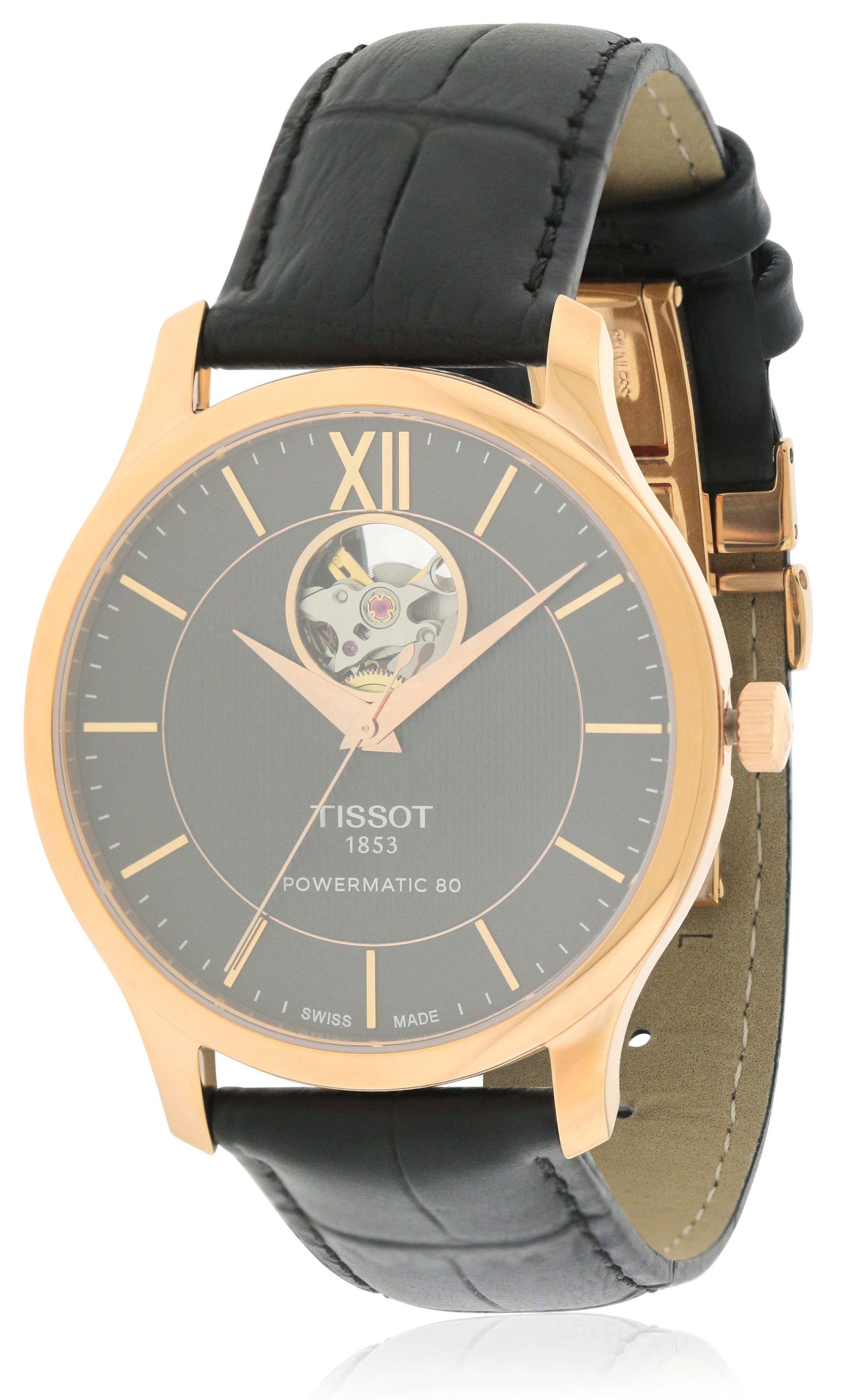 Tissot Tradition Powermatic 80 Open Heart Mens Watch