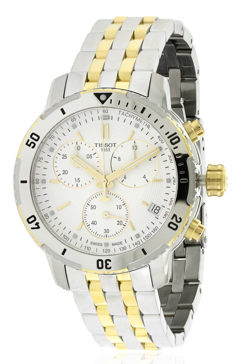 Tissot PRS 200 Two-Tone Chronograph Mens Watch