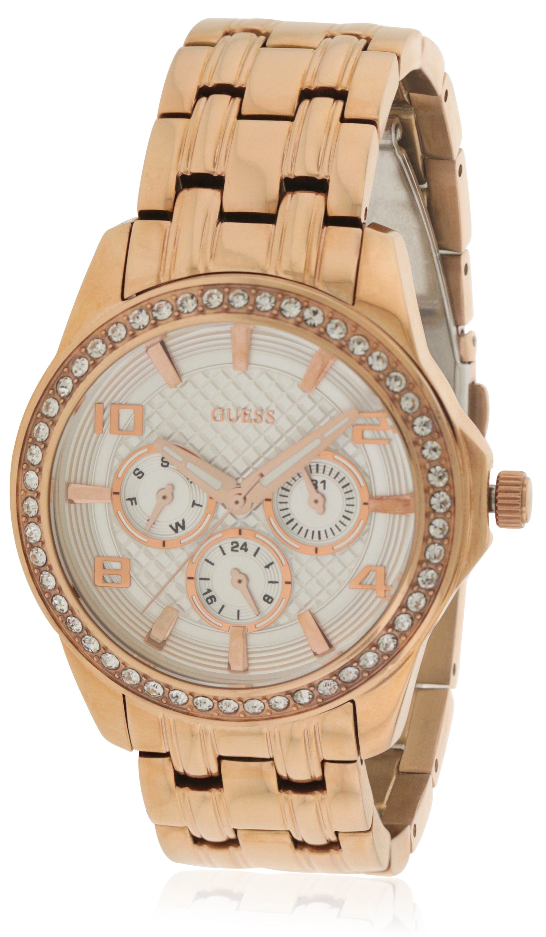 GUESS Rose Gold-Tone Polished Glamour Ladies Watch