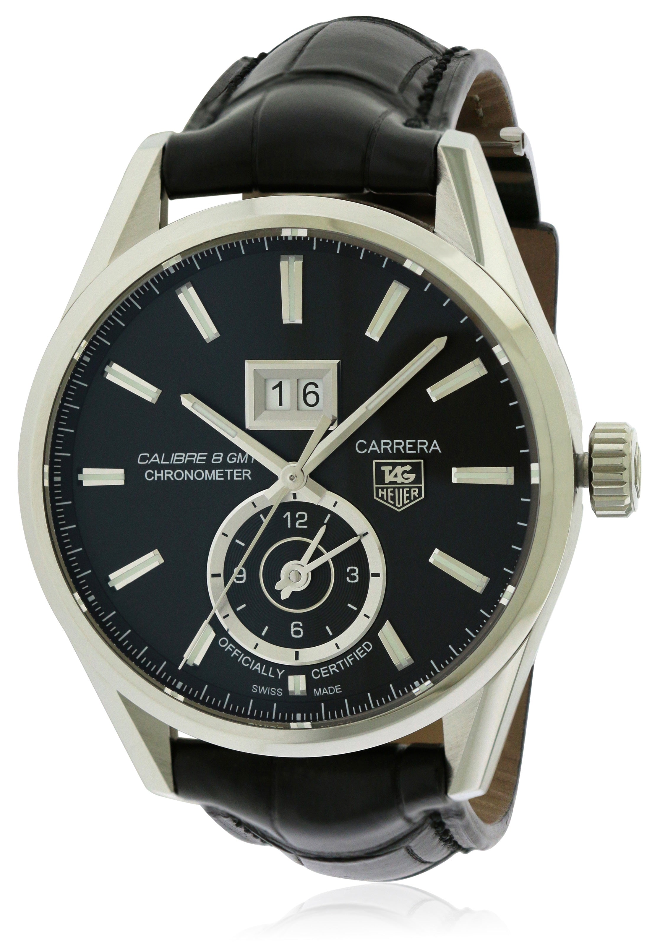 Tag Heuer Carrera Automatic Leather Mens Watch