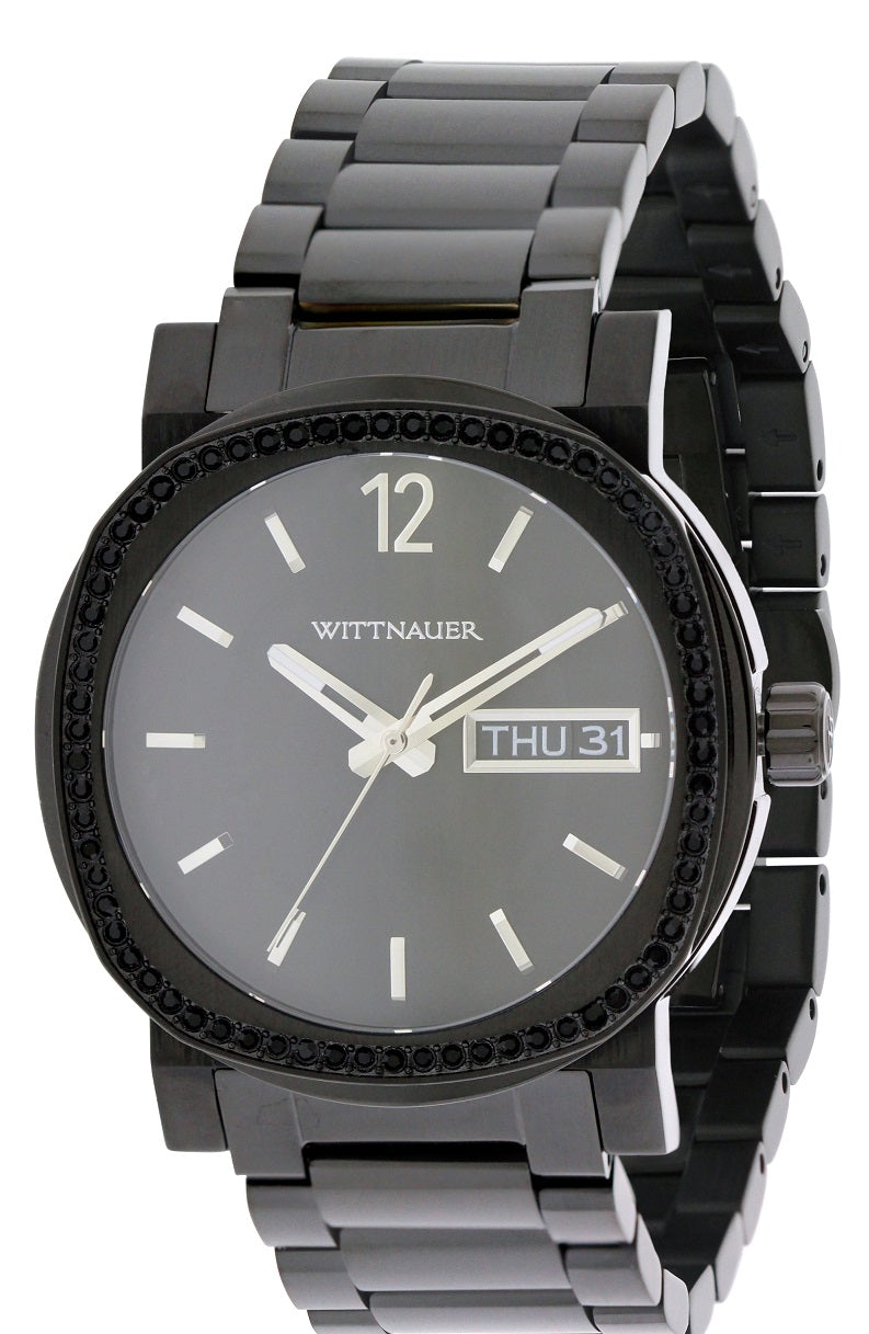 Wittnauer Black Ion Stainless Steel Chronograph Mens Watch
