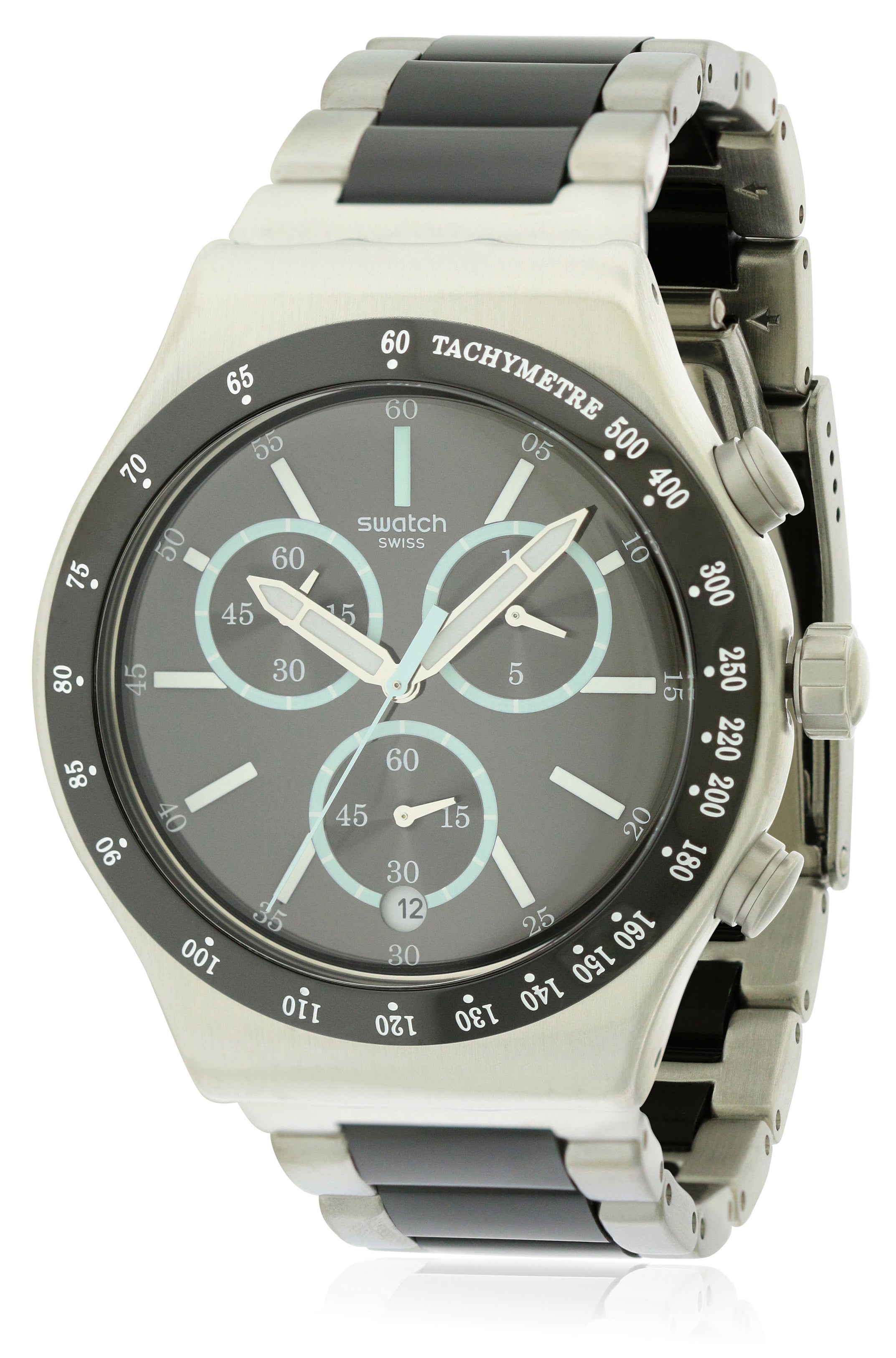 Swatch Ironfresh Stainless Steel Chronograph Mens Watch