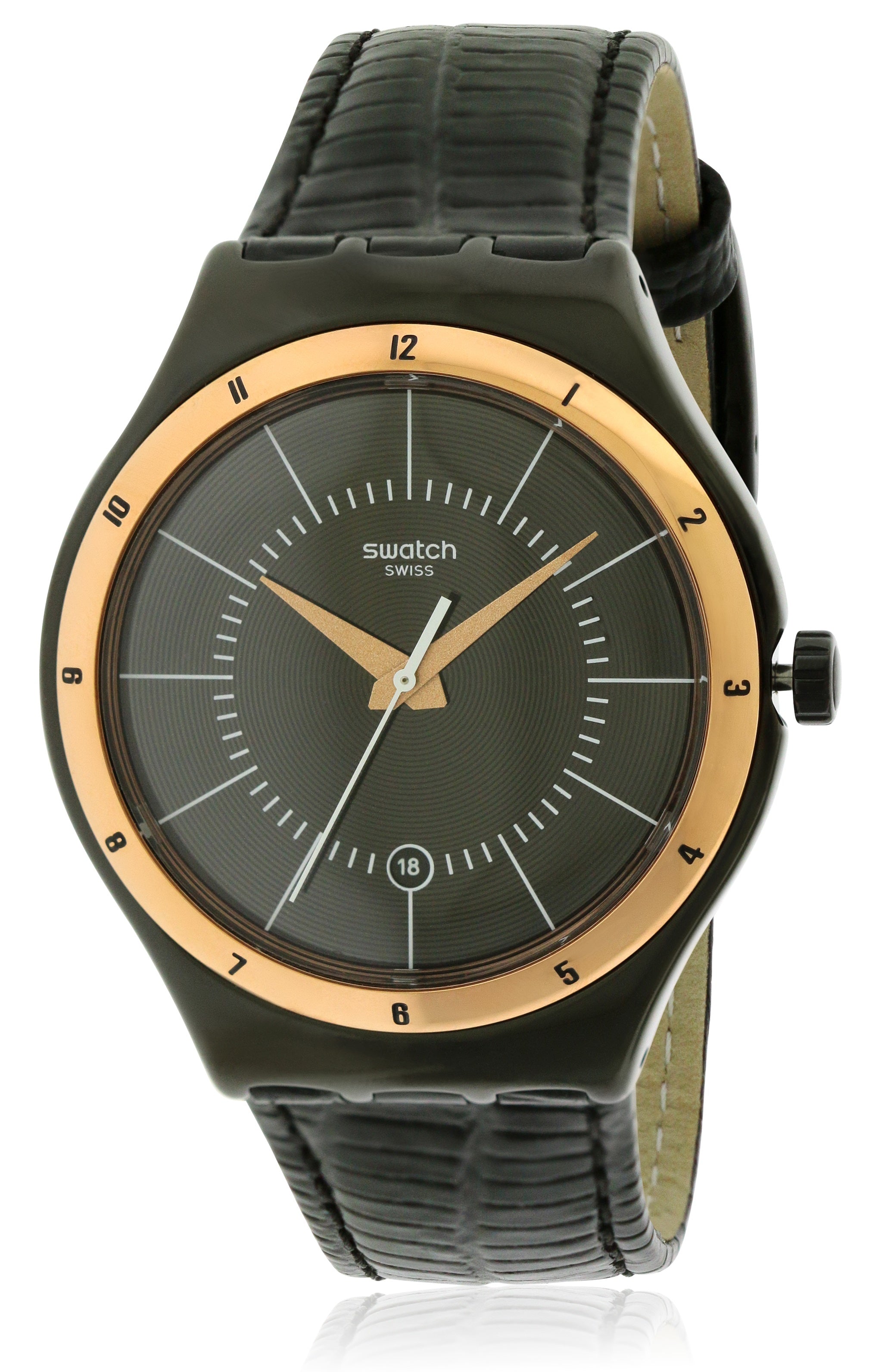 Swatch Black Nachtigall Unisex Watch