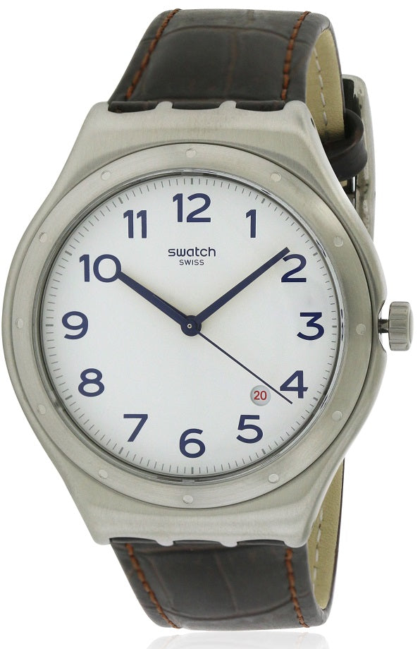 Swatch FOUR THIRTY Leather Mens Watch
