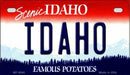 Idaho Idaho State Background Novelty Motorcycle Plate