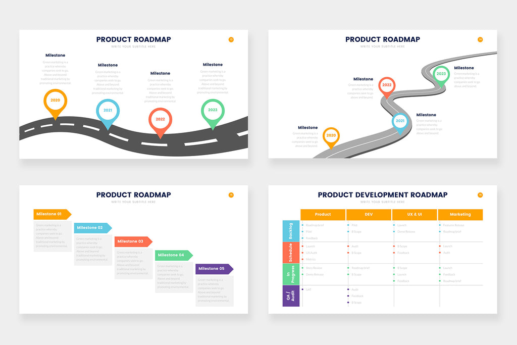 product roadmap infographic