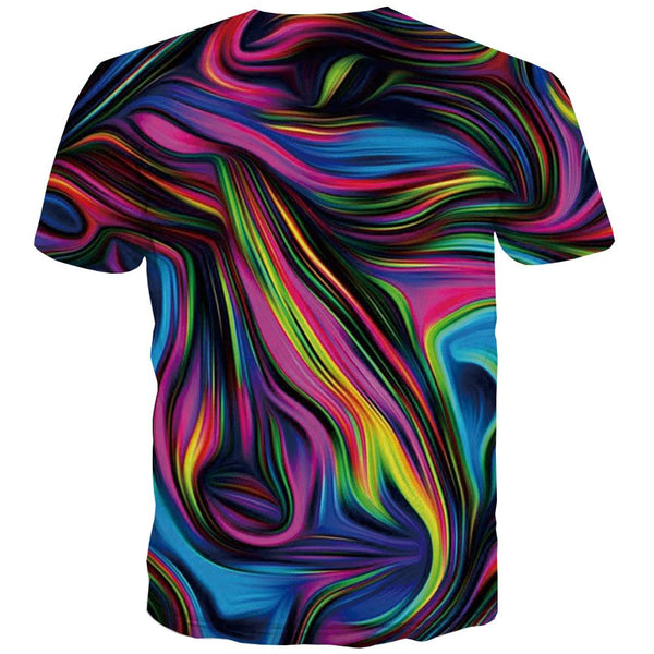 Stripe T shirts Men Rainbow Shirt Print Graphic T-shirts Graphic Line ...