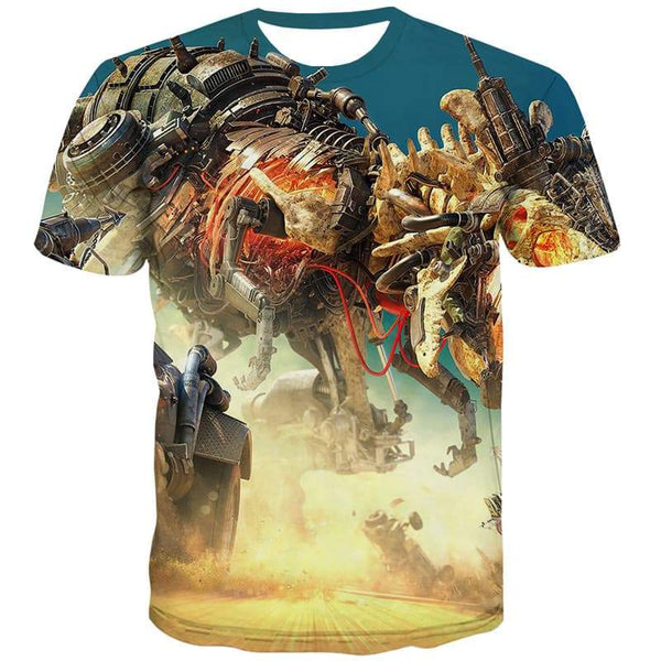 ontmoeten Panda regionaal Mechanical T shirts Men Punk T-shirts 3d Rock Tshirts Cool Metal Shir | 3d  T Shirts Online kykuclothing.com