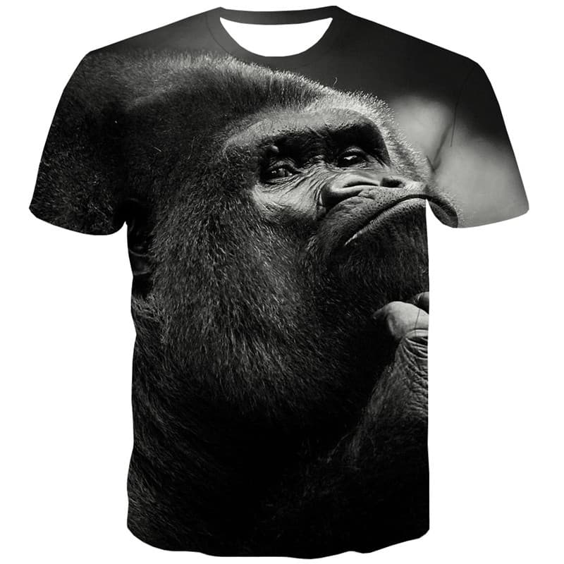 Orangutan T-shirt Men Animal T shirts Funny Monkey Tshirts Novelty Hi ...
