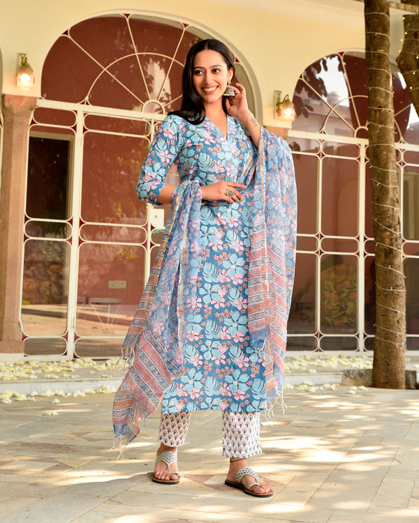 Elegant Blended ( art) Silk Unstitched suit with Embroidered Kurta and –  India1001.com