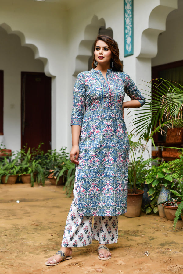 Buy Kurta Pant Sets for Women Online in India - Jaipuri Adaah