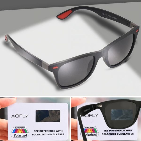 Aofly Polarized Square Aviator Sunglasses