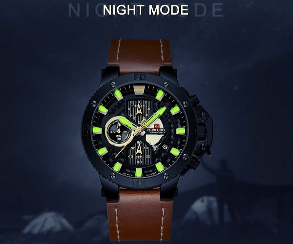 Zincon Mens Chronograph Leather Watch - Luminous Function