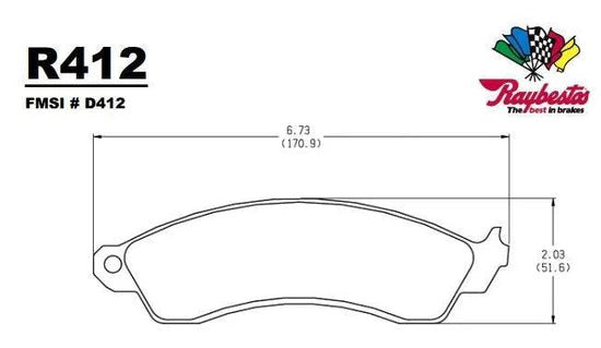 1994-2004 Ford Mustang Cobra Raybestos R412.16 - Front and Rear Pad Set