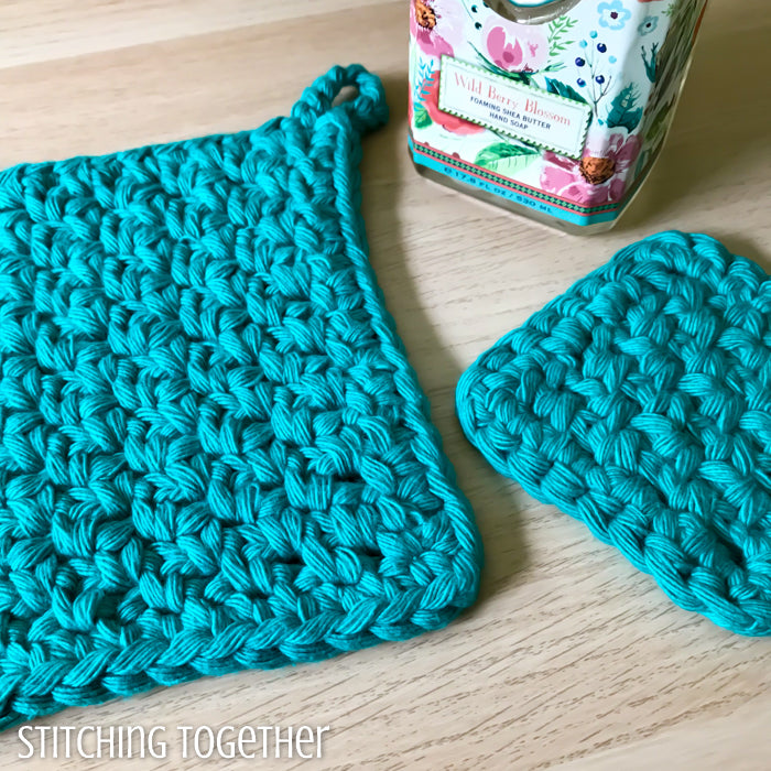 Easy Crochet Potholders Pattern Stitching Together