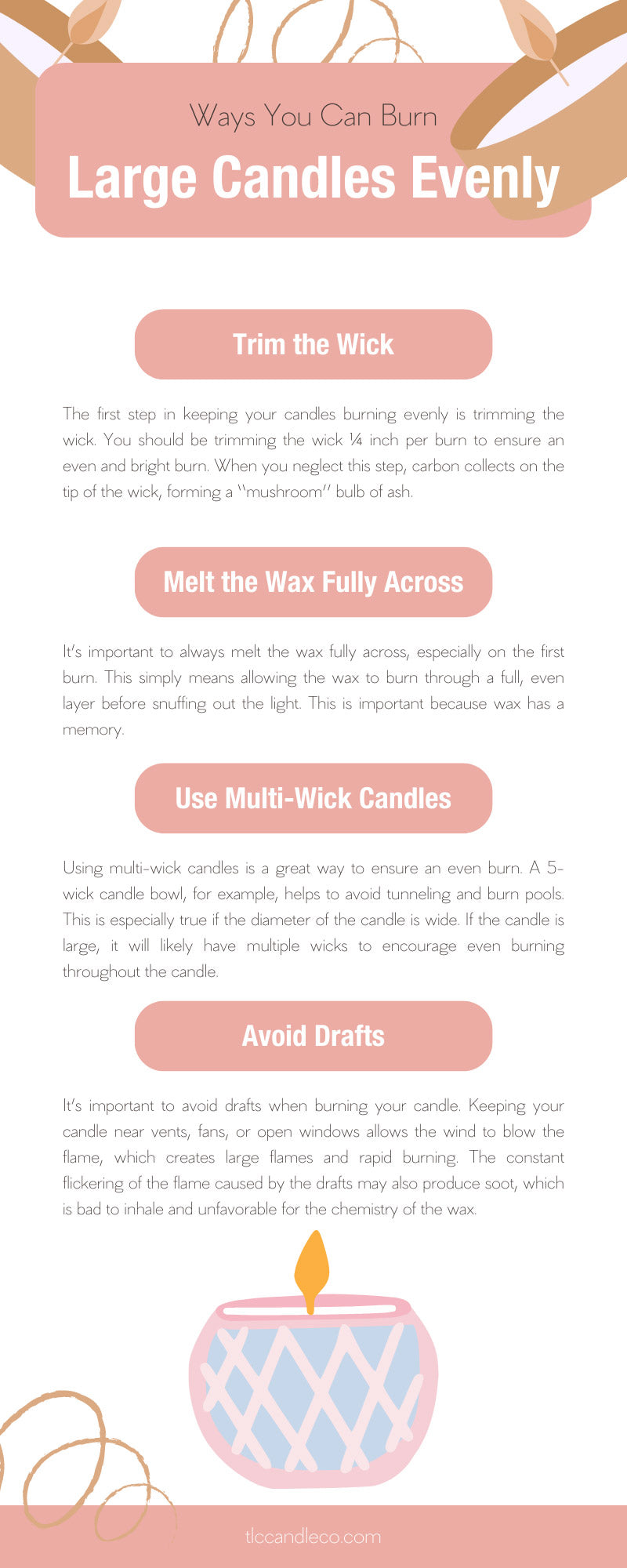 7 Ways You Can Burn Large Candles Evenly