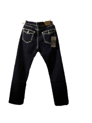 TR White stitched Dark Denim Jeans 