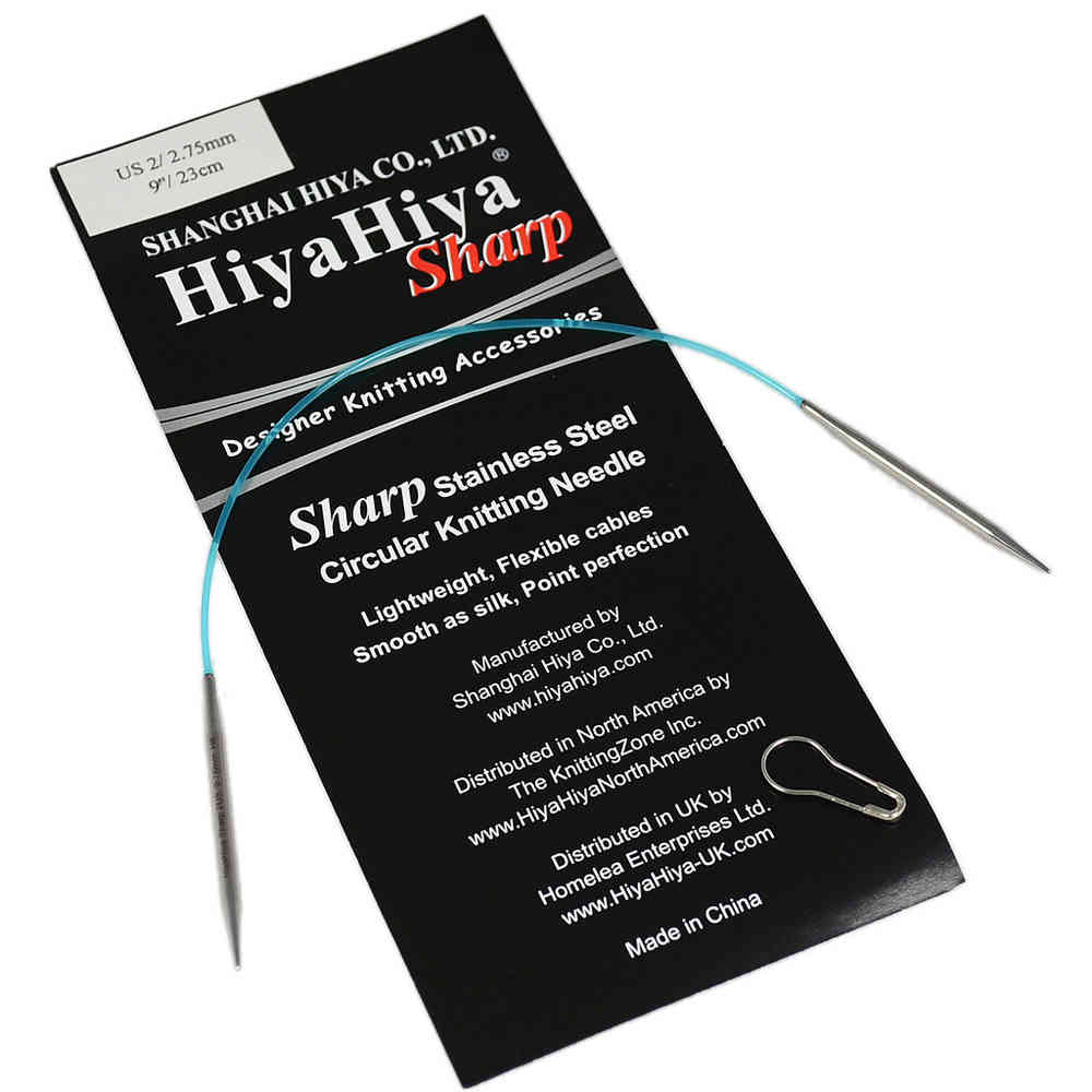 HiyaHiya 9 Inch (23 cm) Sharp Stainless Steel Circular Knitting