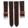 18mm 20mm 22mm Quick Release Wool / Leather Backed Watch Strap - Brown Tweed