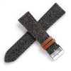 20mm 22mm Quick Release Wool / Leather Backed Watch Strap - Gray Tweed