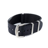 20mm 22mm Seat Belt Nylon Watch Strap - Black