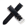 18mm 20mm 22mm Horween Chromexcel Quick Release Handmade Leather Watch Strap - Black