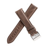 18mm 20mm 22mm Quick Release Padded Leather Watch Strap - Grey Brown