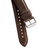 18mm 20mm 22mm Quick Release Padded Leather Watch Strap - Grey Brown