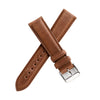 18mm 20mm 22mm Quick Release Padded Leather Watch Strap - Tan Brown