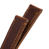 20mm 22mm Quick Release Handmade Leather Watch Strap - Dark Brown Full Stitch