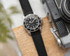 18mm 20mm 22mm Quick Release Italian Pueblo Leather Watch Strap - Black
