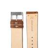 22mm Quick Release Simple Stitch Leather Watch Strap - Dark Brown
