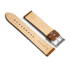 22mm Quick Release Simple Stitch Leather Watch Strap - Dark Brown