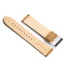 22mm Quick Release Simple Stitch Leather Watch Strap - Light Brown
