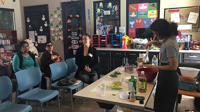 Jamboree’s Brea affordable housing residents cooking class at Birch Hills