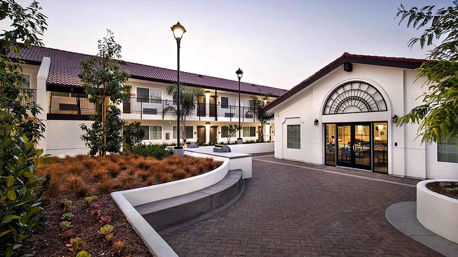 Jamboree Buena Esperanza resident community building and courtyard