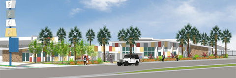 Jamboree Tahiti Motel rendering motel conversion into permanent supportive housing in Stanton CA