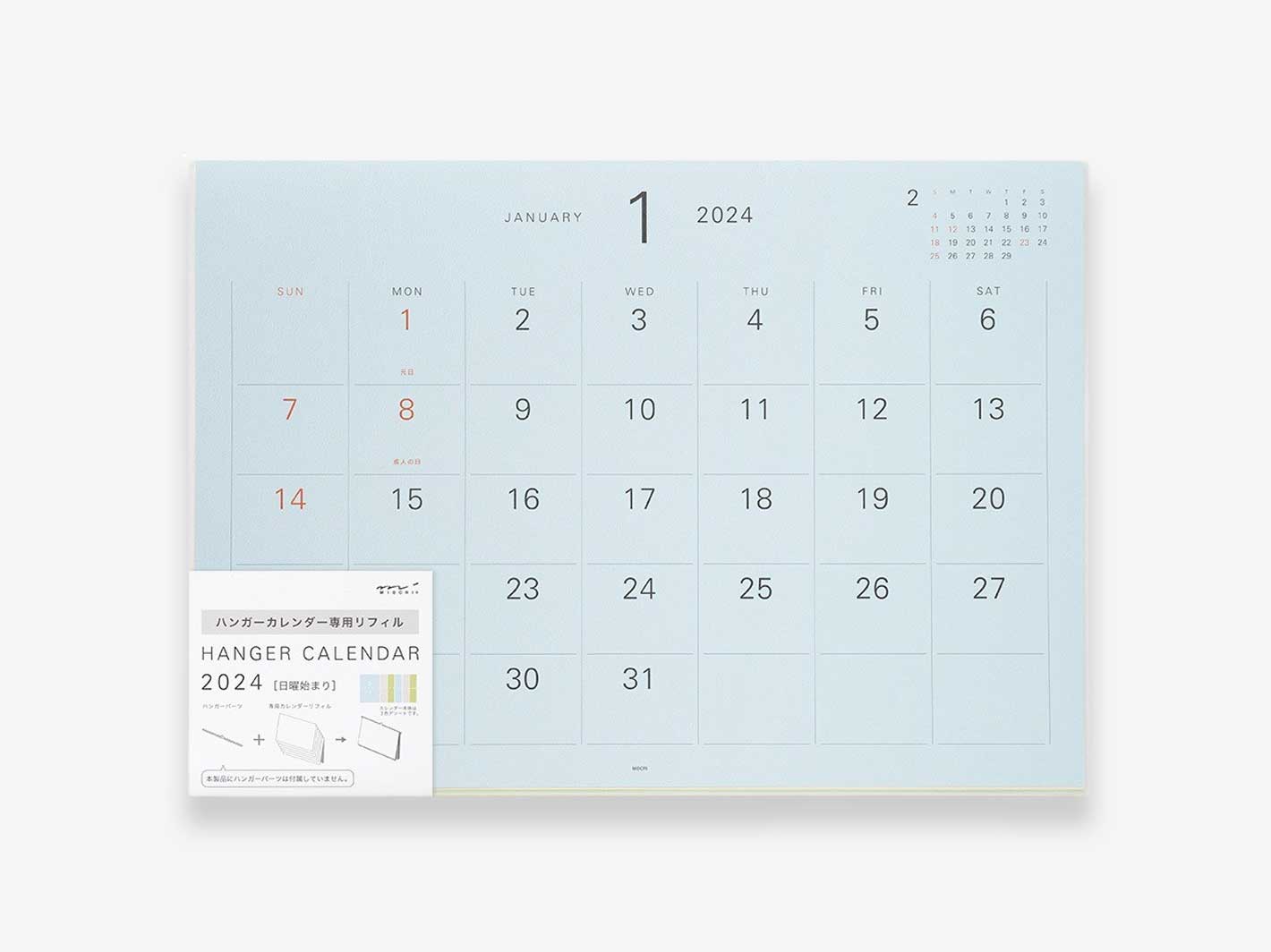 Midori 2024 Refill for Hanger Calendar Color Misc Store Amsterdam