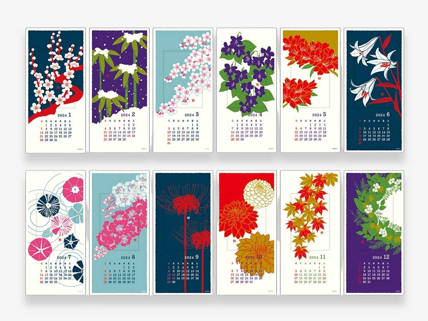 Midori 2024 Echizen Wall Calendar S Flower Misc Store Amsterdam